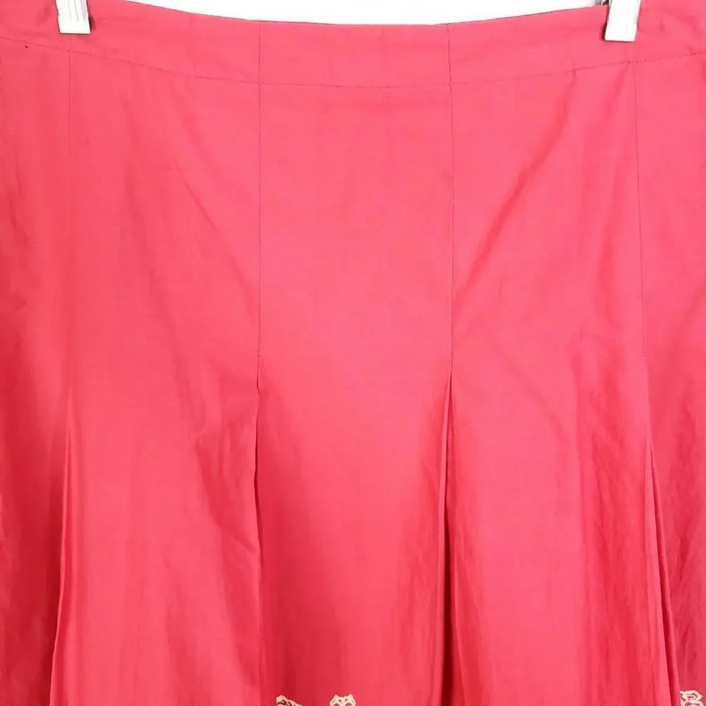 Vintage Tommy Hilfiger Skirt Womens 6 Pintuck Pleating Knee Length Sequin Retro